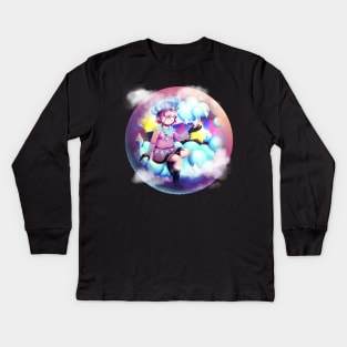 Ice Kirby gijinka Kids Long Sleeve T-Shirt